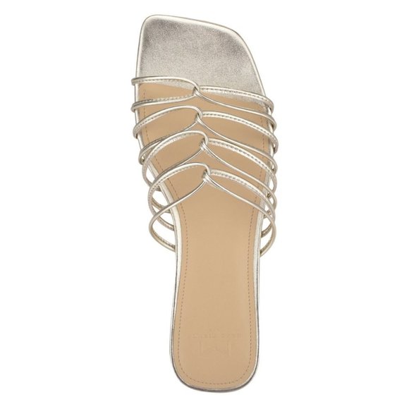 🆕 NEW Women's Marc Fisher Ltd Marcio Slide Sandal, Size 6 and 7 Metallic - Picture 3 of 7
